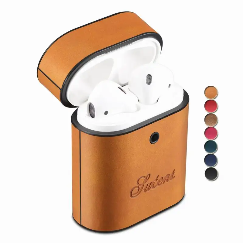 

Luxury PU Leather Earphone Case For AirPods Cover For AirPods 2 1 Case Wireless Bluetooth Earphone Case For Airpods 2019