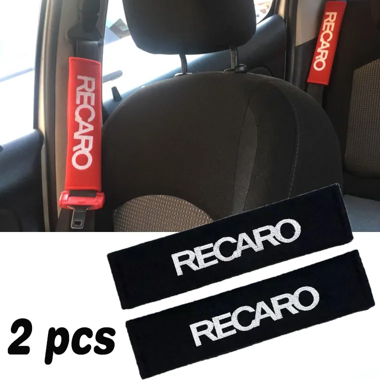 2Pcs Car Vehicle Grey Front Seat Life Belt Shoulder Pad Cover Harness Safe Parts 