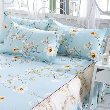 

22 Bed skirt Bedcover Floral Fitted Sheet Cover Bedspread Bedroom Home Textile Skirt Cubrecama Single Full Queen Bedspread