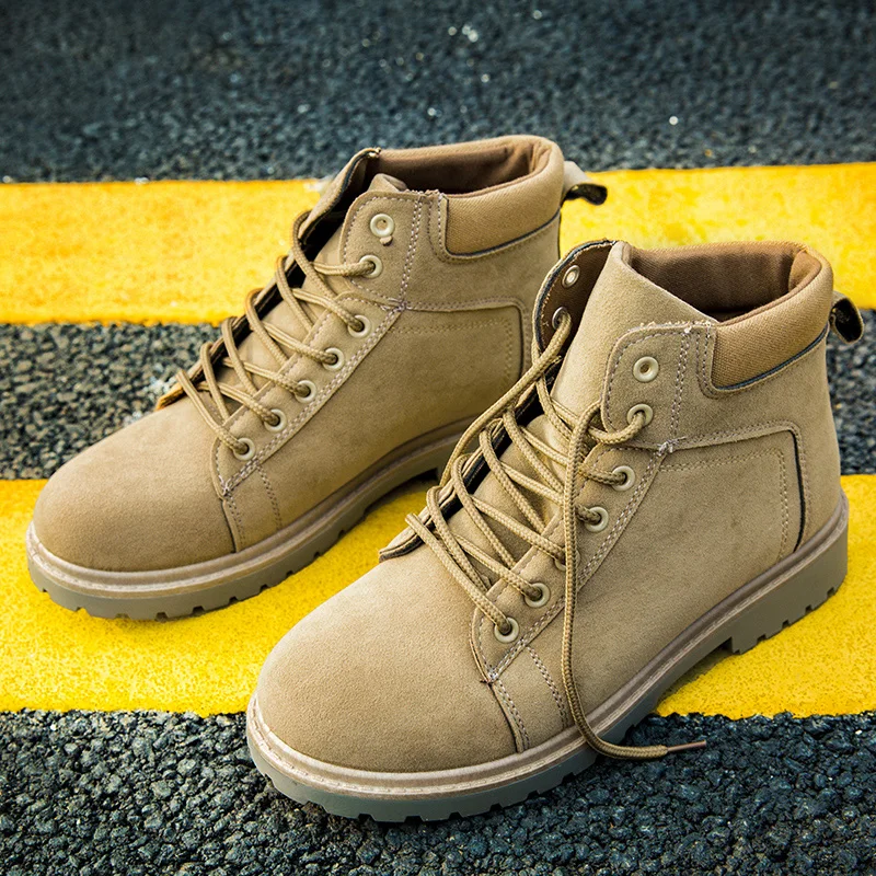 

Tooling Boots for Men High Ankle Spring Autumn Causal Boots Fashionable Shoes for Men Hard-Wearing Male Work Footwear