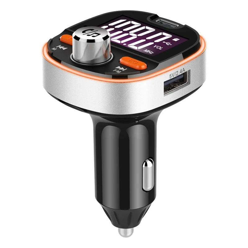 Автомобильный Bluetooth 5,0, беспроводной fm-передатчик, с двойным USB, PD3.0 выходом, поддержка USB и TF карты MP3-плеер Автомобильное зарядное устройство