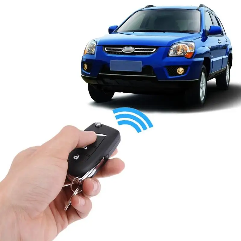 Car Remote Central Kit Door Lock Alarm System ABS Double Flash Prompt Currency with Remote Control 401/T417 60x60x27mm - Цвет: C