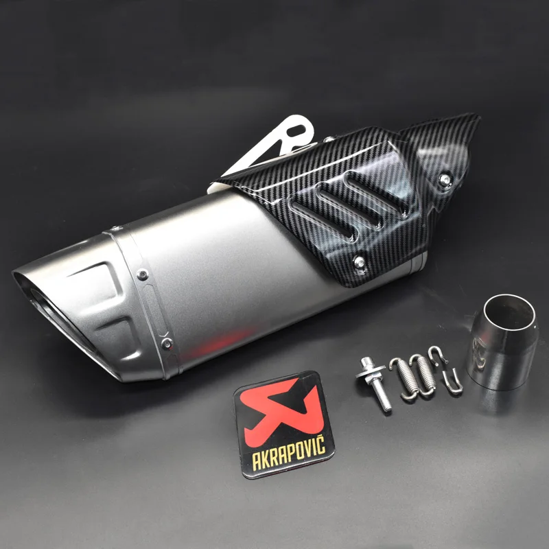 Универсальный 500cc мото rcycle глушитель escape moto с наклейками akrapovic выхлопная мото rcycle выхлопная труба для R6 R1R3 CBR500 Z750 - Цвет: stickers C