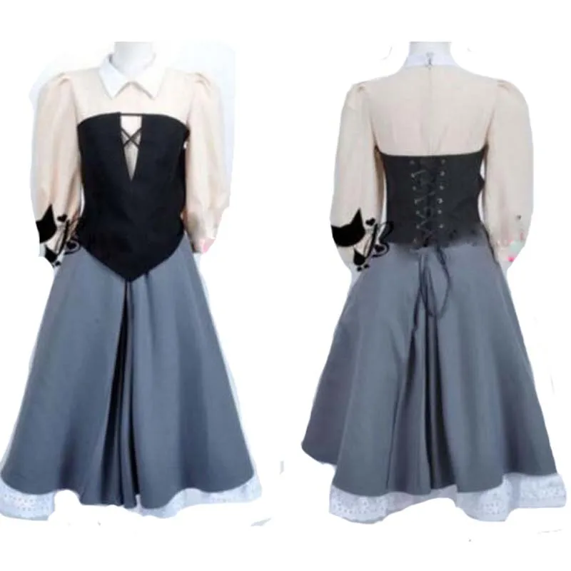 

Halloween Movie Sleeping Beauty Aurora Maid Cosplay Costume Dress for women Full Set can custom Made