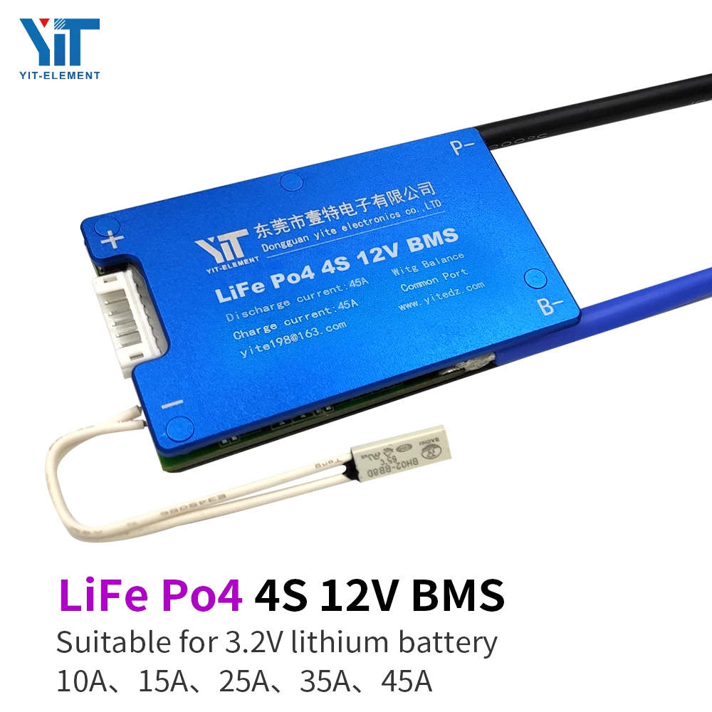 Comprar LiFe Po4 3,2 V 4S 12V BMS Placa de protección de accesorios de batería de scooter eléctrico con control de temperatura equilibrado PCB