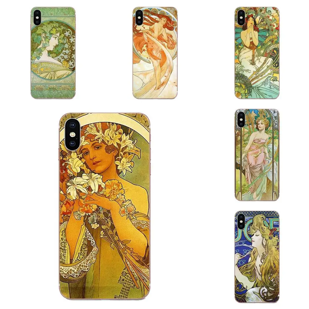 Задний Чехол для телефона художественный постер Альфонс Муха Apple iPhone 4 4s 5 5C 5S SE 6 6S 7