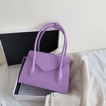 

2020 New Bag One Shoulder Armpit Female Large Capacity Crocodile Pattern Hand Shoulder Small Square Bag handbags