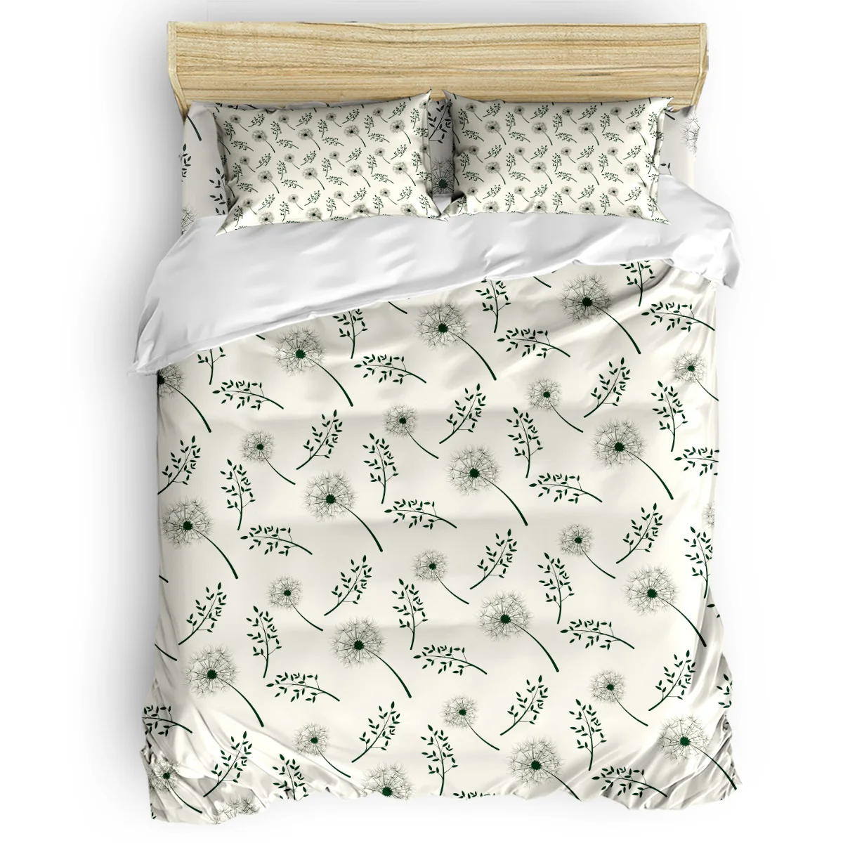 

Lovely Dandelion Plant Duvet Cover Set Vintage Floral Art Design Collection of 3/4pcs Bedding Set Bed Sheet Pillowcases Cover