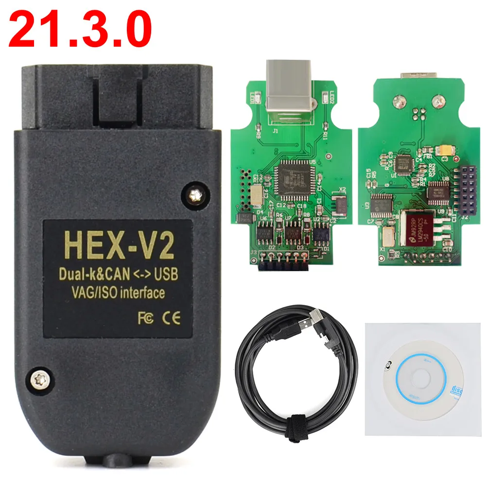 For hex V2 21.3 HEX Interface Electric Testers VAG COM 20.12 FOR VW for AUDI Skoda Seat ATMEGA162+16V8+FT232RQ | Автомобили и