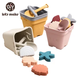 Let's Make – seau de plage en Gel de silice pour enfant, jouet d'été polyvalent pour bébé, seau de sable d'eau 