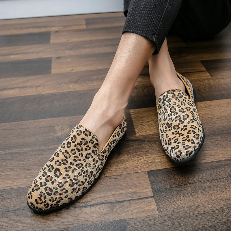 Luxry Men Loafers Shoes Slip On Moccasins Plus Size 38-48 Flats Casual Shoes Man Party Leop dress wedding Shoes Zapatos Hombre 6