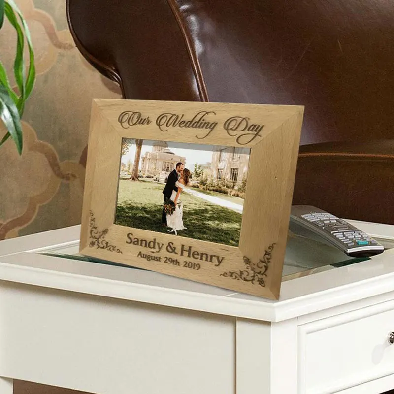 

Personalized Retro Photo Frame Wood Photo Frame for Picture Vintage Wood Photo Frame Warm Family Memory Keepsake Home Decor