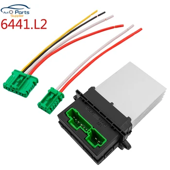 

Heater Blower Resistor+Connector/Wire 6441.L2 7701207718 7701048390 For Renault Citroen C2 C3 C5 Peugeot 406 107 207 607