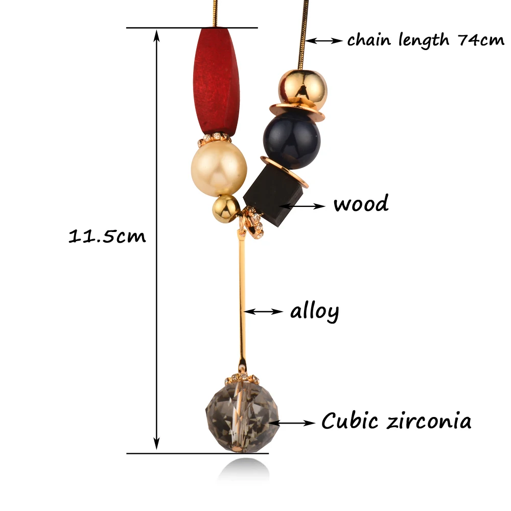 SINLEERY этнические круглые хрустальные ожерелья и подвески с квадратными деревянными бусинами длинная цепь из сплава женские винтажные ювелирные изделия MY069 SSI