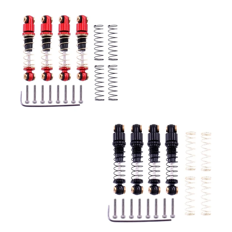 4Pcs Aluminum Mini Shock Absorber Damper For 1/24 RC Crawler Car Axial SCX24 90081 Upgrade Parts Accessories | Игрушки и хобби