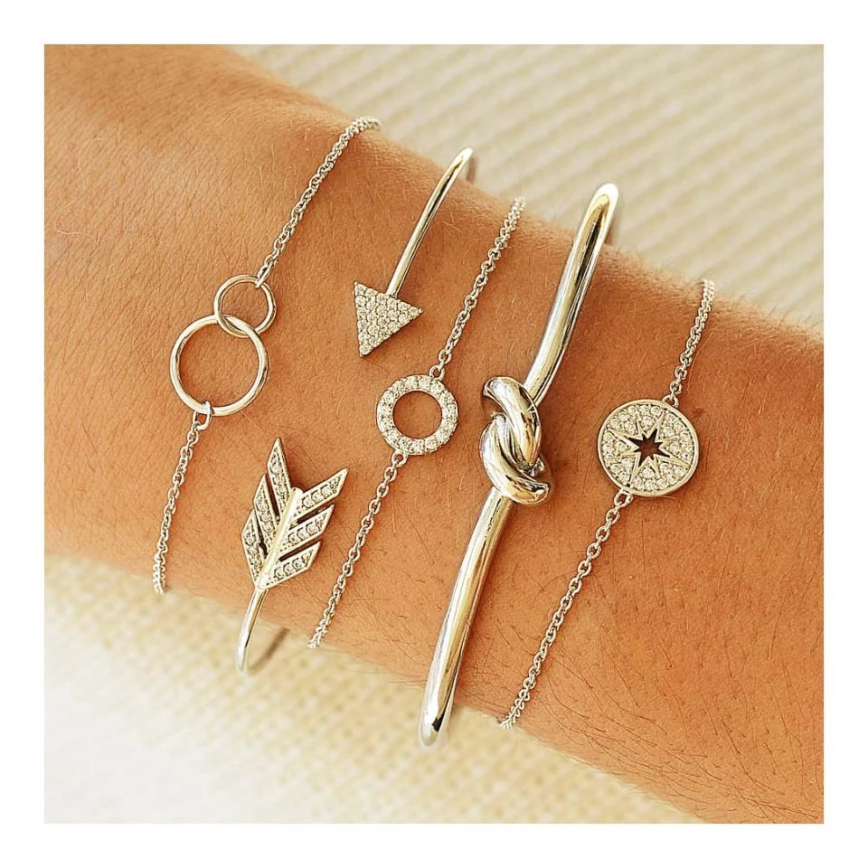 Pulsera de dijes mujer, brazalete de joyería Bohemia, brazalete para niña, cadena hecha a mano, regalos de amigos, amor de España|Pulseras de amuleto| - AliExpress