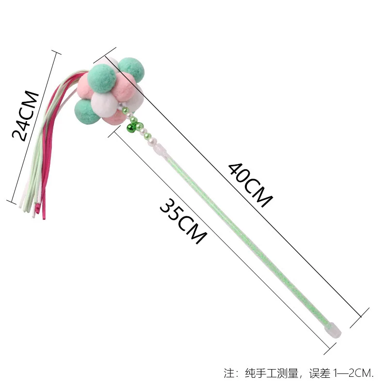 Игрушки для домашних животных, новинка, забавная палочка для кошек ручной работы, волшебная забавная палочка для кошек, кисточка, перо, колокольчик, игрушка для кошек, плюшевый шар, забавная палочка для кошек