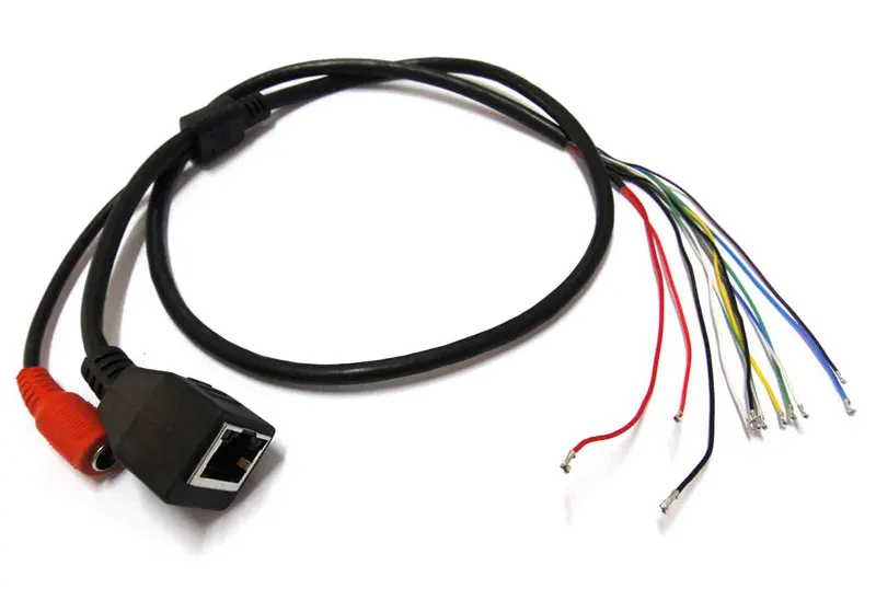 2 шт. IP POE LAN кабель для CCTV IP камера плата модуль специально для POE Mid-Span 4/5(+) 7/8(-) источник питания - Цвет: Black