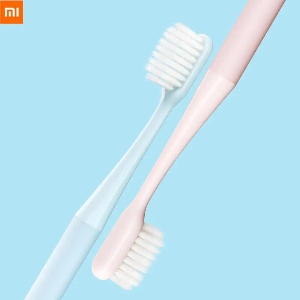 Зубная щетка Xiaomi Mijia 10 шт. розовая и синяя ручная ультратонкая мягкая для глубокой