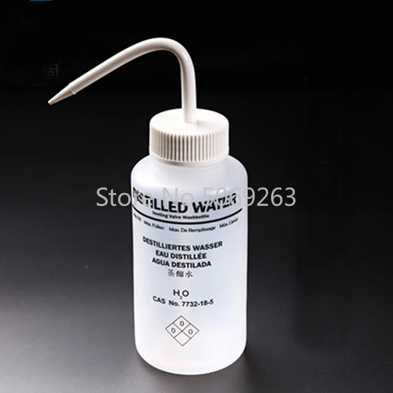 2 Pieces/lot 500mL Laboratory Plastic for Distilled Water Chemicals Rinsing Bottle Cleaning Safety Elbow Washing Vials |