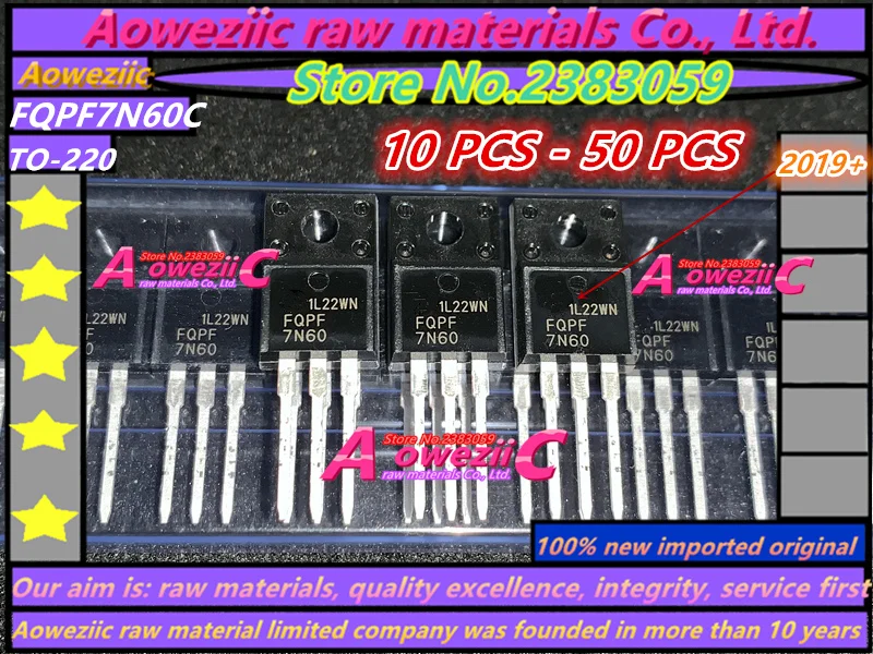 Aoweziic 2017 + 100% новая импортная оригинальная FQPF7N60 FQPF7N60C 7N60C К-220 МОП 7A 600 В