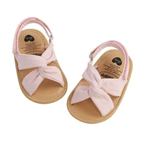 Toddler Girls Lovely Summer Bow Knot Sandals Cute Non-Slip First Walkers Infant Newborn Soft Sole Flat Rubber Shoes Size 0-12M 2