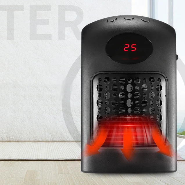 900W Electric Heater Desktop LED Display Timing Fan Heater Household Winter Warmer for Home/Office
