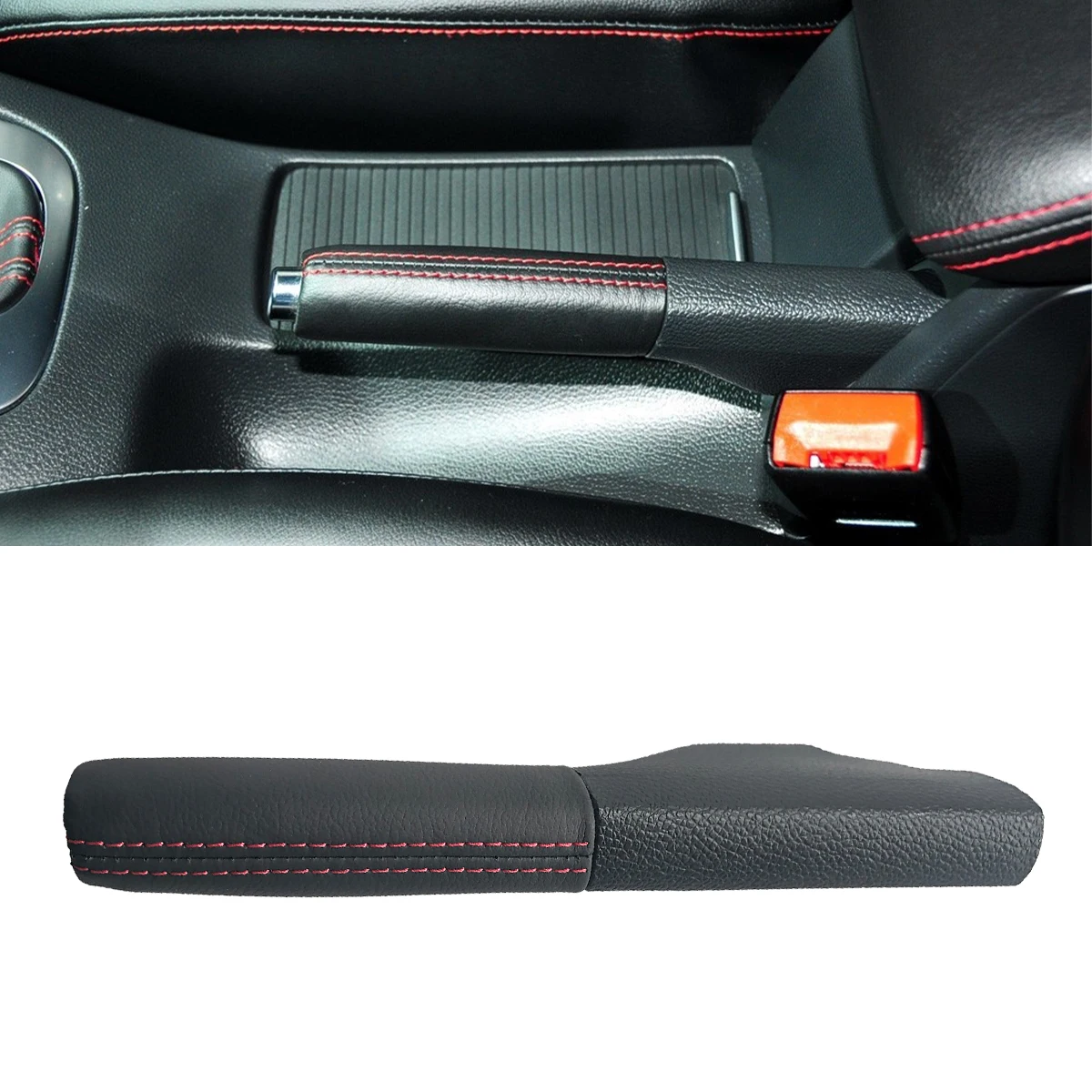 1K0 711 461 E New Red Hand Brake Level Leather Cover For VW Golf 5 6 GTI GLI R32 PLUS Scirocco Jetta MK5 Eos Rabbit Accessories