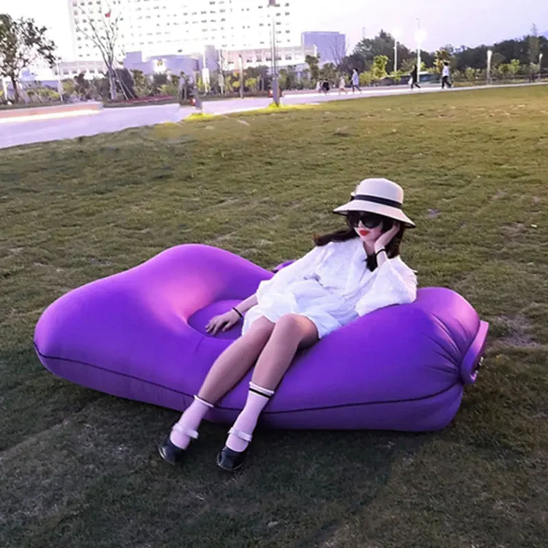 

2019 Original Design Best Quality Outdoor Fast Infaltable Air Sofa Bed Sleeping Air Bag Lazy Bag Beach Sofa Waterproof Laybag