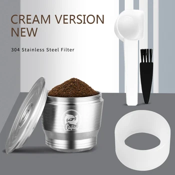 

Brand New Stainless Metal Tamper with Reusable For Nespresso Stainless Metal Capsule Capsule used more 200 time