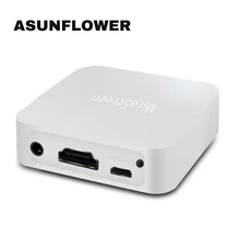 Asunflower 1080P высокое прозрачное автомобильное HDMI Дисплей приемник для iPhone X XR XS MAX экран литой зеркальный адаптер для samsung S8 S9 S10