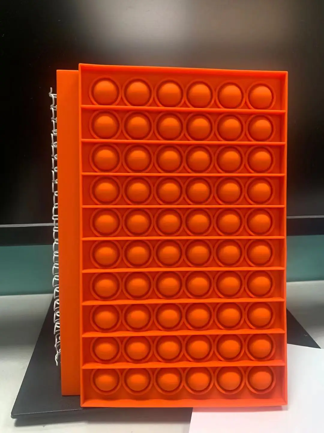 New Caderno Desk Calendar Pop its Notebook Bubble Fingertip Silicone Case Notepad Student Decompression Stationery Toys Gift