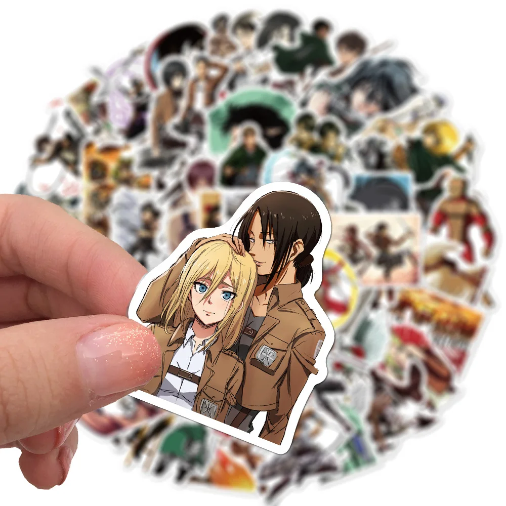 

10/30/50pcs Attack on Titan Sticker Animal Stickers Character Laptop Suitcas Luggage Car PVC Waterproof Stickers Gifts Children