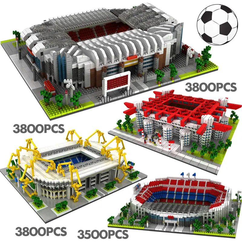 

Mini Blocks Famous Architecture Football Soccer Field Soccer Camp Nou Signal Lduna Park Model Building Blocks Toys for Kids