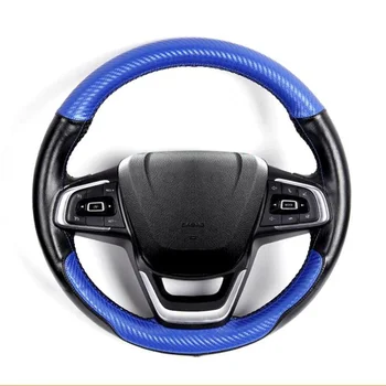 

Hand Sewing Car Steering Wheel Cover Anti Slip Microfiber Leather Braid On The Steering-wheel With Needle And Thread protective