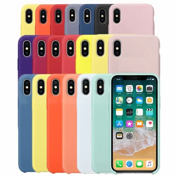 Luxury Original Official Silicone LOGO Case For iPhone 5SE 6s 7 8Plus
Liquid Case For Apple iPhone XS Max XR 11pro MAX Case