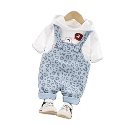 Sweat à capuche et pantalon en coton pour enfants, nouveau Costume de printemps et d'automne pour bébés garçons et filles, survêtement de dessin animé, 2 pièces/ensembles 