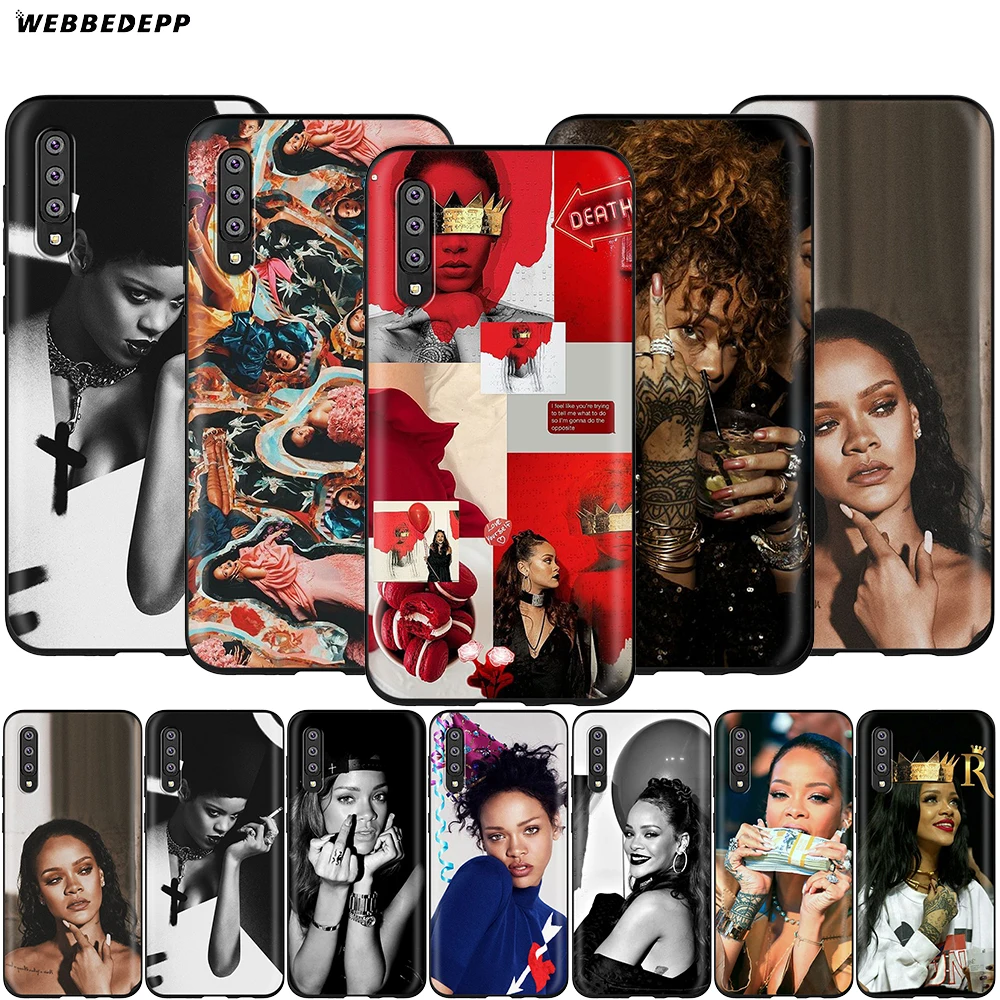 

Webbedepp Rihanna Anti Travail Case for Samsung Galaxy S7 S8 S9 S10 Plus Edge Note 10 8 9 A10 A20 A30 A40 A50 A60 A70
