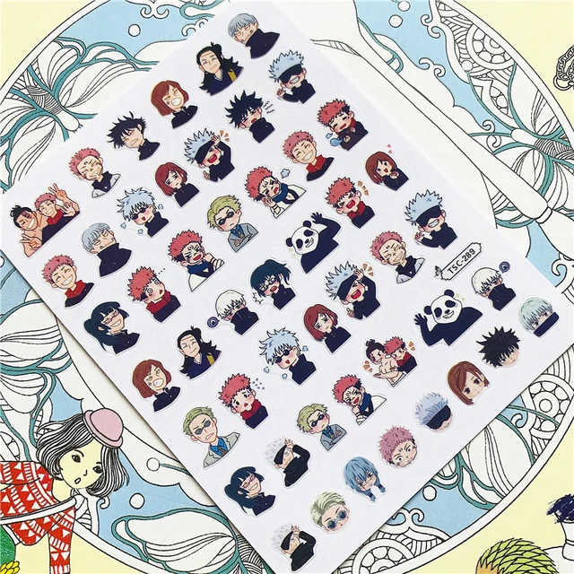 TSC-293 TSC-287 Japanese cartoon anime clown character 3D Back glue Nail Art Stickers Decals Sliders Nail ornament decoration TSC-289