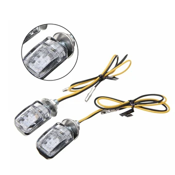 

2pcs Motorcycle flash turn signal amber light 6 LED mini 2 black shell Blinker Indicator Lamp