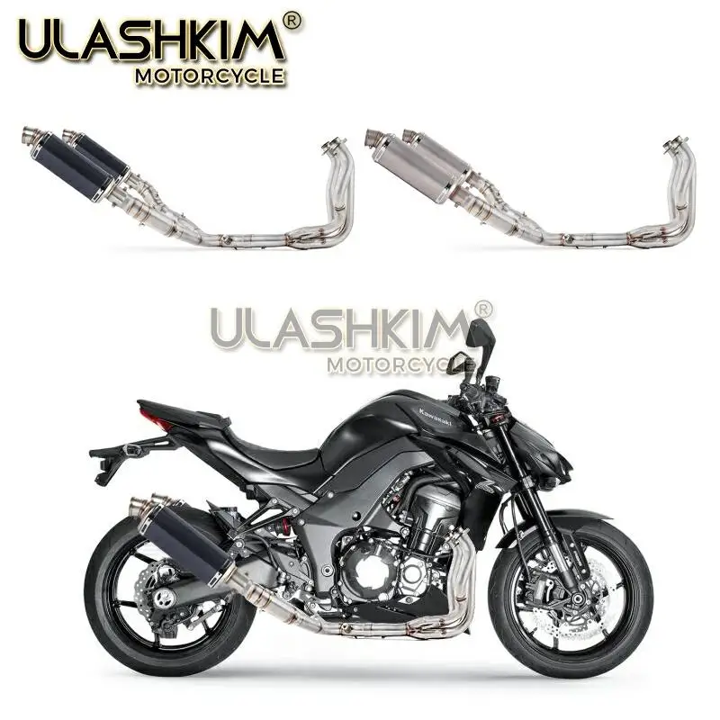 Полная выхлопная система мотоцикла без шнуровки для kawasaki Z1000 Z1000R Z1000J Ninja1000 2010- Модифицированная средняя Соединительная труба
