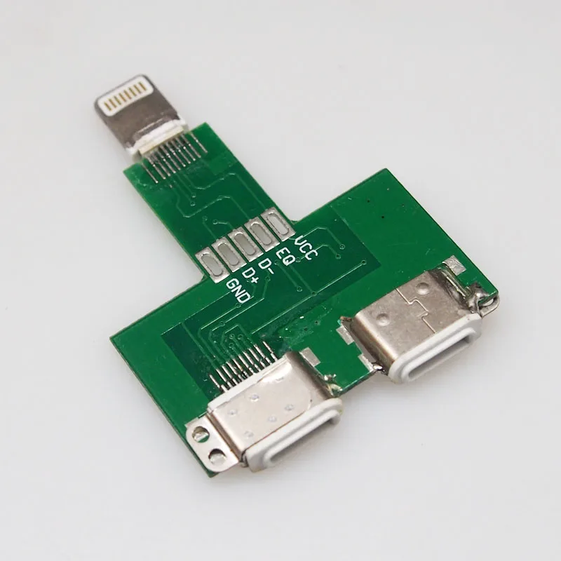 

2pcs For iPhone5/6/7/8 male to two female Test board Test Fixture PCB connection board