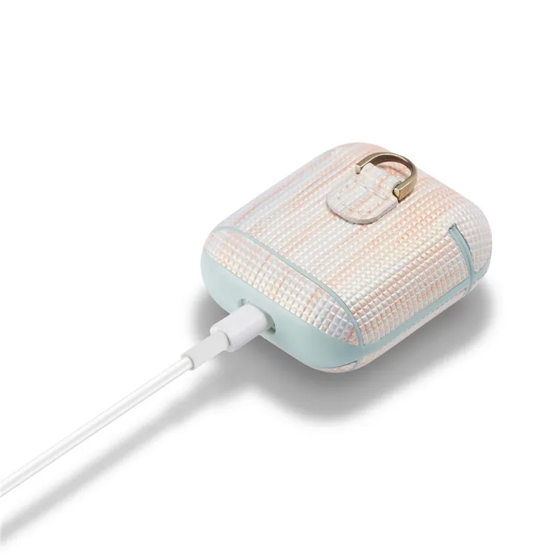Кожаный чехол для наушников Apple Airpods2, чехол, роскошный защитный чехол, чехол для Airpods, аксессуары