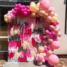 

115Pcs Birthday Party Decorations Balloons Garland Retro Bean Paste Balloon Arch Kit For Wedding Party Home Supplies