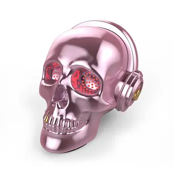 

Skull Shaped Speaker Stereo Bass Music Mini Portable Audio Punk Halloween Gifts Outdoor Mobile Phone Computer