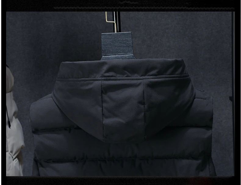 Мужской жилет с капюшоном размера плюс 7XL 6XL 5XL 4XL, зимняя теплая Толстая Повседневная ветровка без рукавов, мужской классический жилет