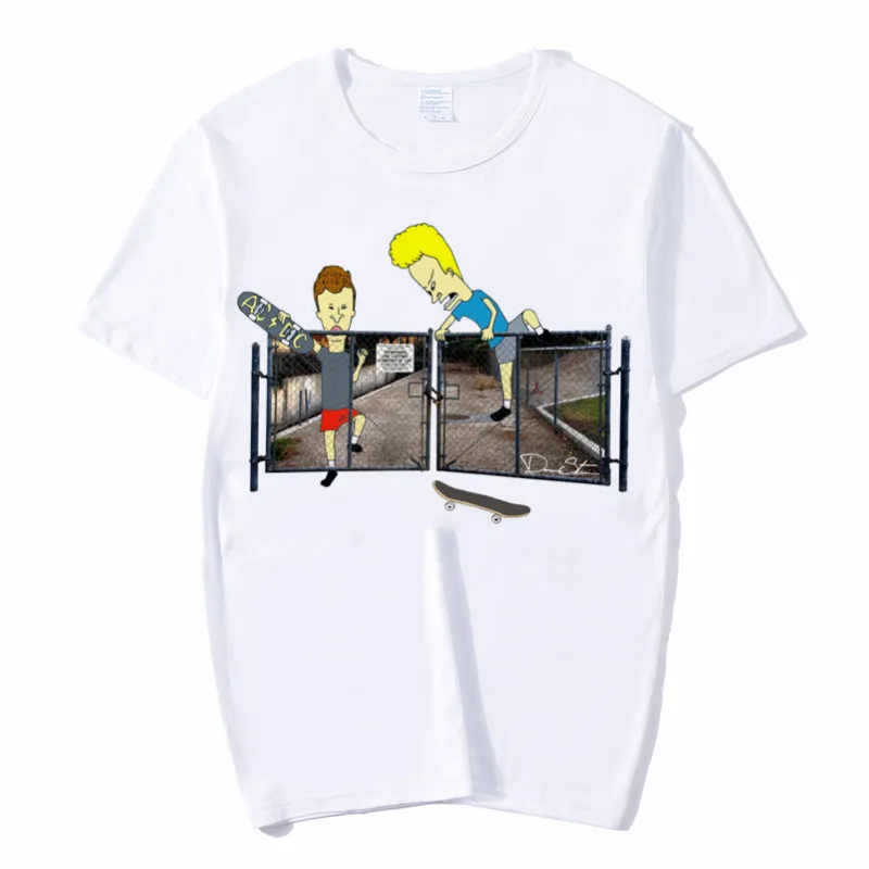 Beavis and Butthead/футболки для маленьких мальчиков и девочек детская летняя забавная футболка с героями мультфильмов детский Топ Harajuku, одежда для малышей