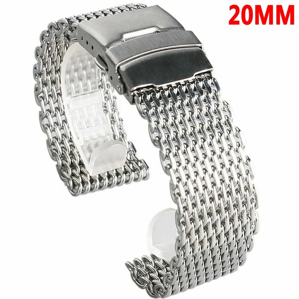 

Replacement Business Fashion Mesh Loop Wristband Adjustable Milanese Stainless Steel Watch Strap Band Bracelet Solid