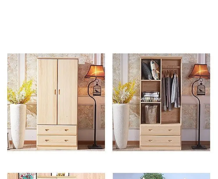Roupa Dormitorio Kast Meuble Rangement Armario Clothing Pakaian Lemari Giyim Wooden Closet Cabinet Bedroom Furniture Wardrobe