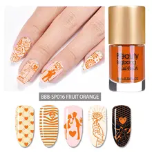 BEAUTYBIGBANG 9 мл 6 цветов стемпинг ногтей покрытие лак красочный дизайн ногтей пластина лак УФ-гель для ногтей Vernis A Ongle